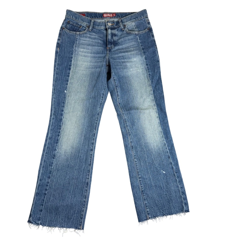 Lucky Brand Lucky Legend Easy Rider Bootcut Jeans Two Tone Raw Hem Size 8/29A